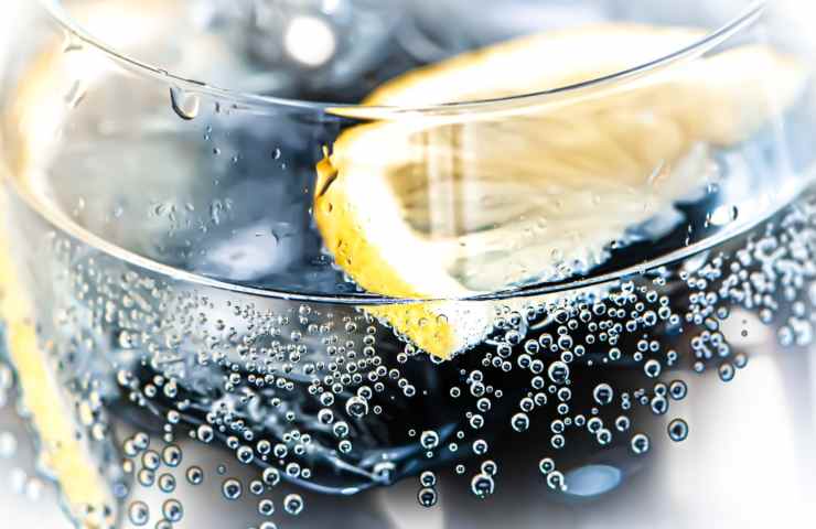 Fetta di limone nell'acqua