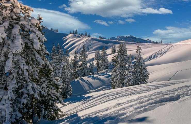 neve in montagna 