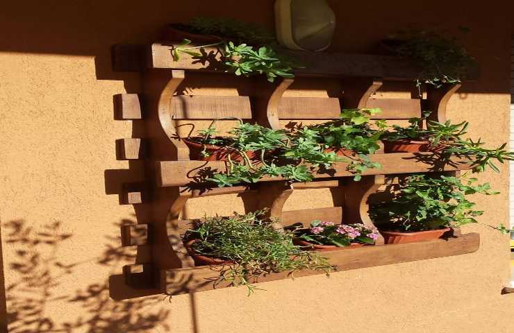 Pallet come giardino verticale (facebook)