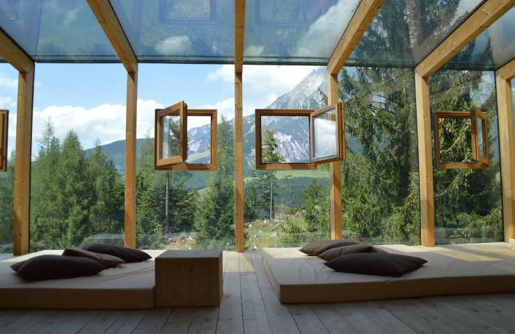 Casa di legno panoramico