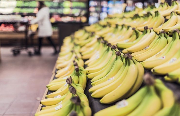 Banane mature supermercato