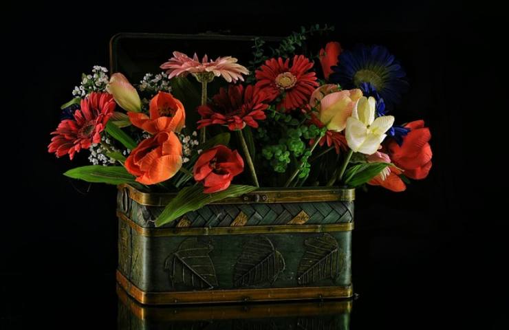 cassetta con fiori