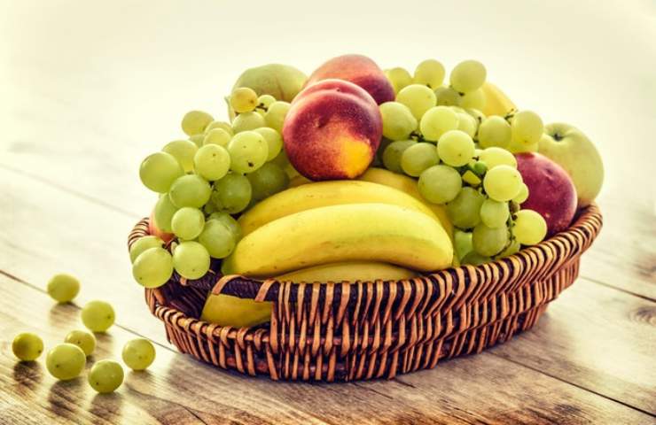 Frutta cestino consumo ideale 