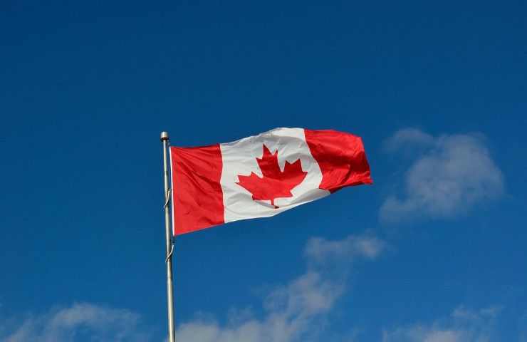 Canada plastica bandiera