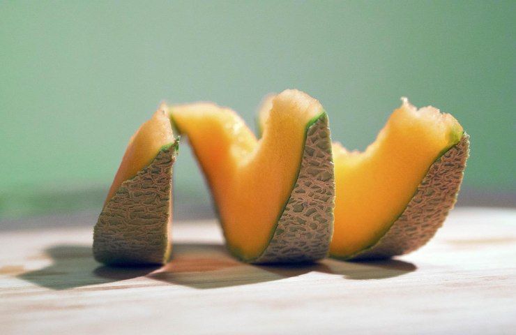 Melone maturo fette