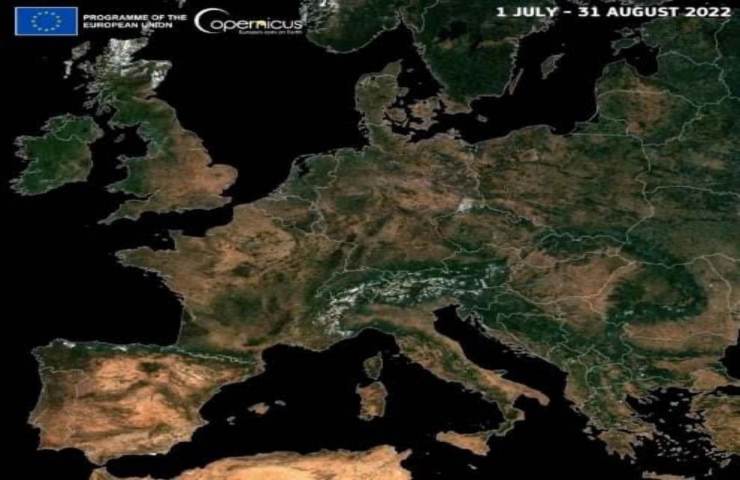 Europa bruciata immagini satellite