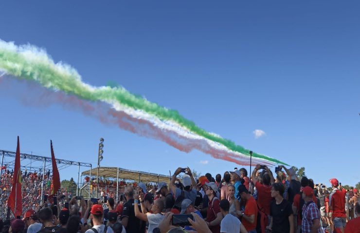 frecce tricolori emissioni Monza