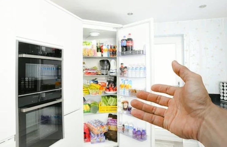 frigo aperto pulizia