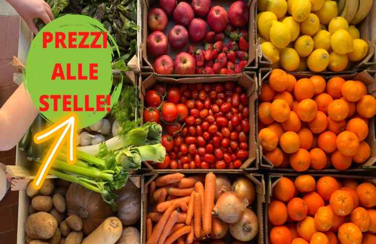 Frutta verdura prezzi inflazione 
