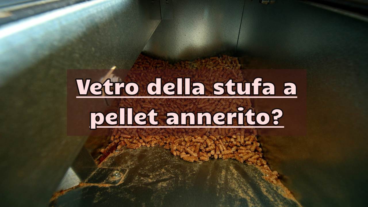 vetro stufa pellet nero