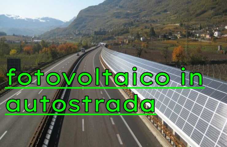 fotovoltaico lungo autostrada 