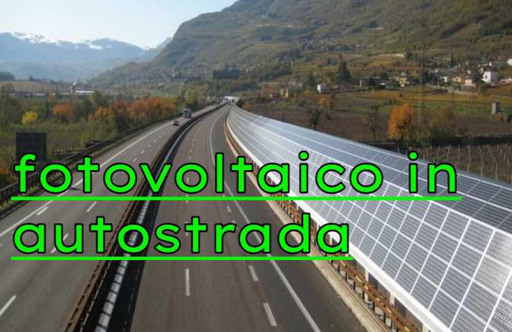 fotovoltaico lungo autostrada