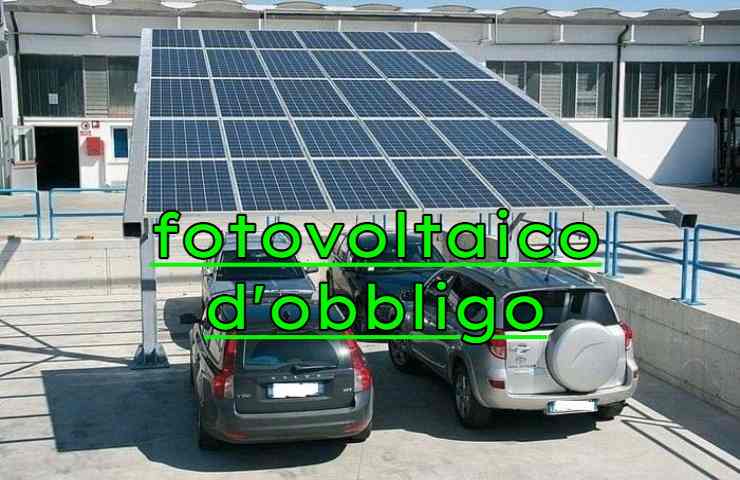 copertura parcheggio fotovoltaico obbligo
