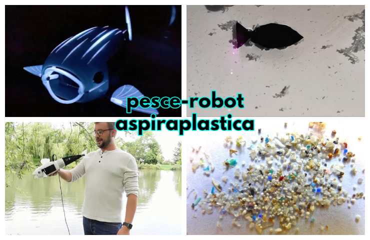 pesce robot aspiraplastica mare