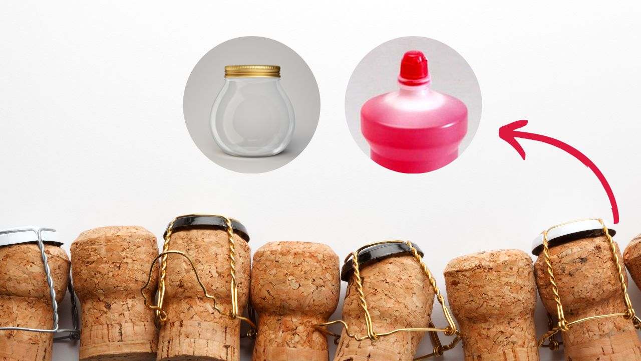 Barattoli alcol tappi sughero metodo
