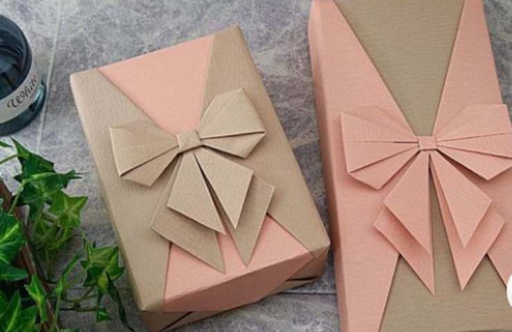 Regali confezione con origami 