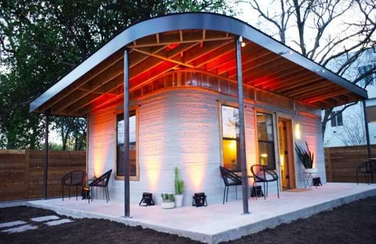 casa legno 3d completamente riciclabile infinito