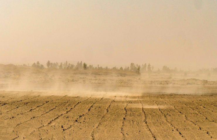 polveri sabbia schermo riscaldamento globale
