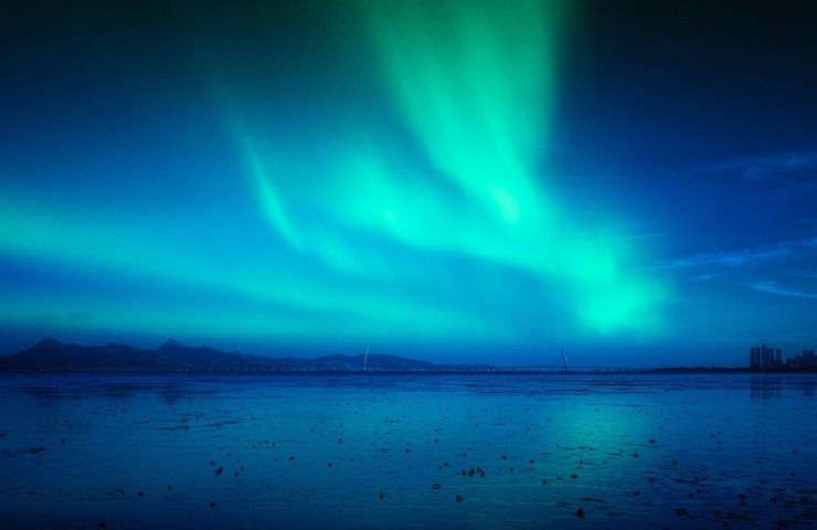 Aurora boreale cielo 