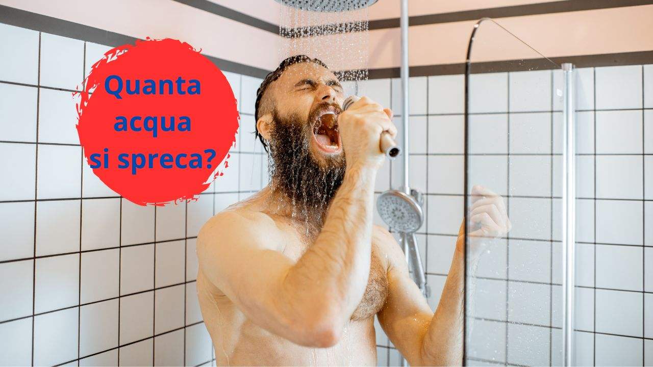 Quando canti sotto la doccia, quanta acqua sprechi? La cifra ti farà