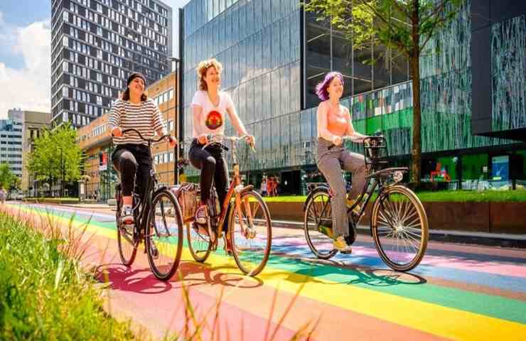 Pista ciclabile arcobaleno Utrecht