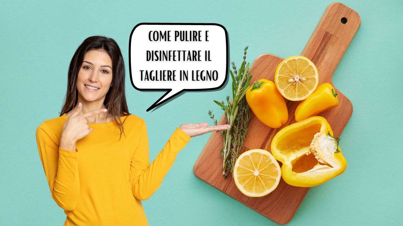 pulire tagliere legno