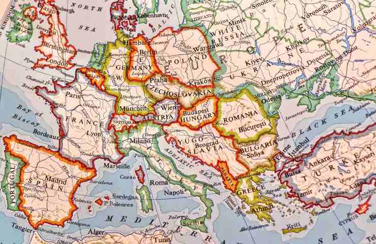 Cina europa cartina
