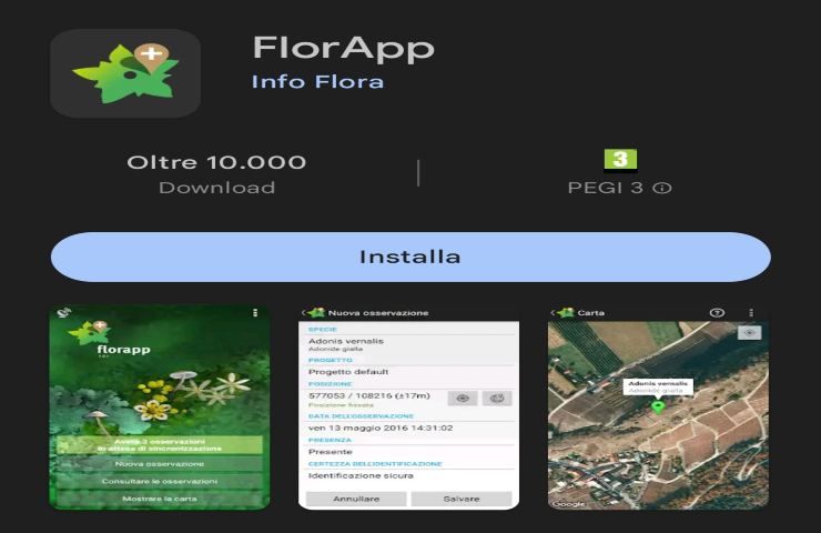 app dice pianta è FlorApp