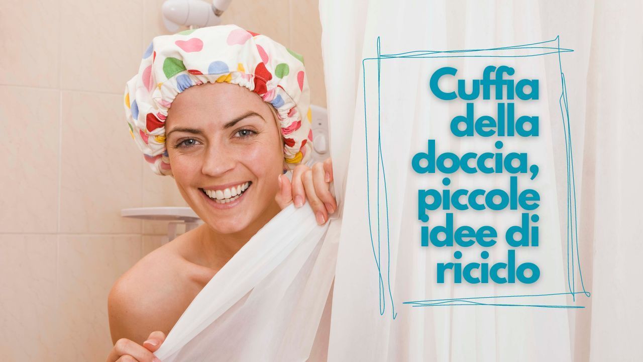 riciclo creativo cuffia doccia