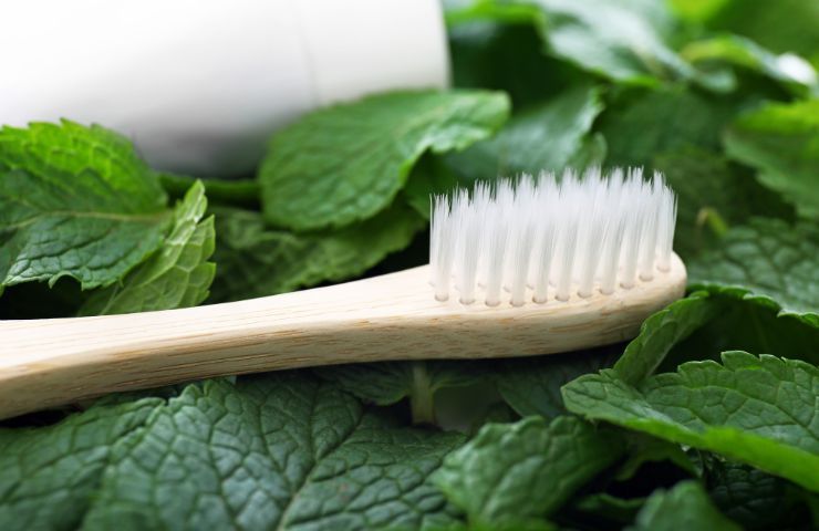 lavare denti senza spazzolino dentifricio menta 