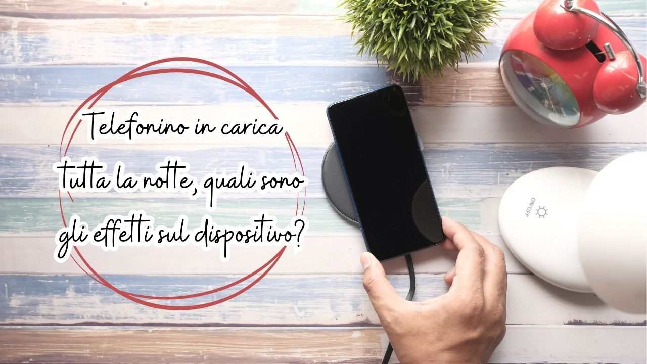 smartphone carica notte