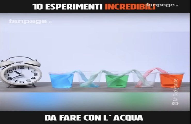 esperimenti facili con l'acqua 